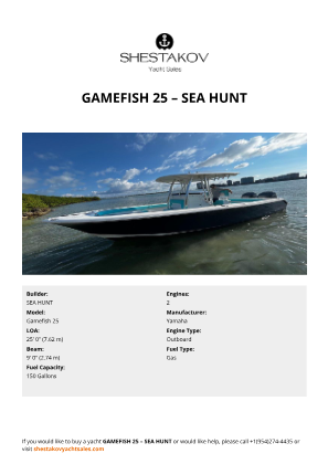SEA HUNT - Gamefish 25