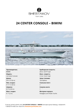 BIMINI - 24 Center Console