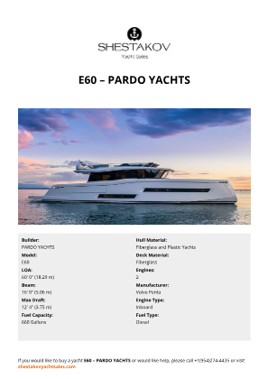 PARDO YACHTS - E60