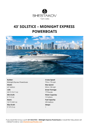 Midnight Express Powerboats - 43' Solstice