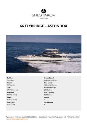 Astondoa - 66 Flybridge