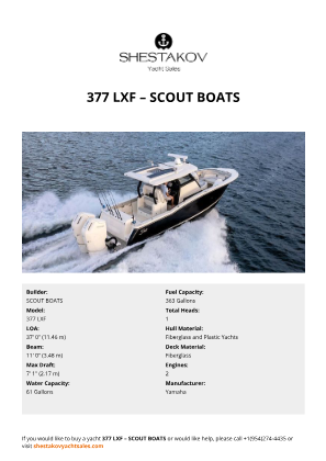 SCOUT BOATS - 377 LXF