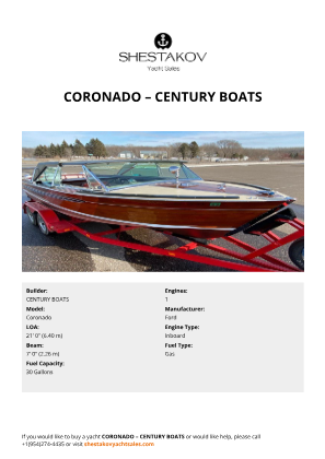 CENTURY BOATS - Coronado