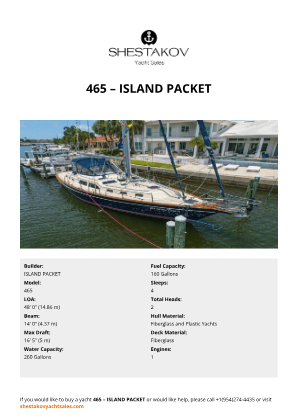 ISLAND PACKET - 465