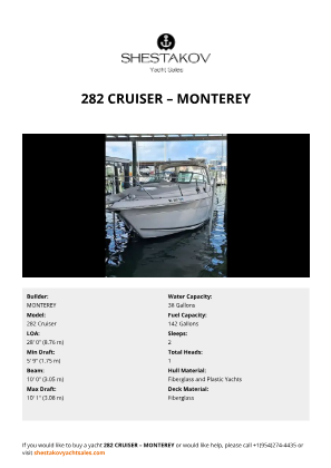 MONTEREY - 282 Cruiser