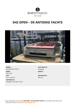 DE ANTONIO YACHTS - D42 Open