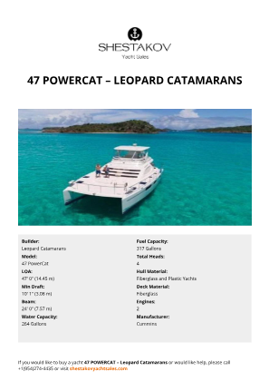 Leopard Catamarans - 47 PowerCat