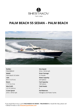 PALM BEACH - Palm Beach 55 Sedan