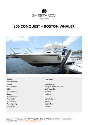 Boston Whaler - 305 Conquest