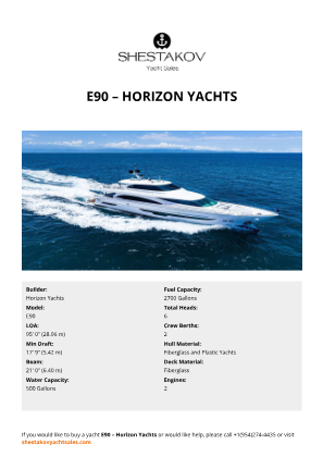 Horizon Yachts - E90