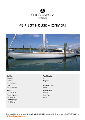 JONMERI - 48 Pilot House
