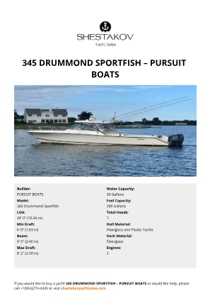 PURSUIT BOATS - 345 Drummond Sportfish