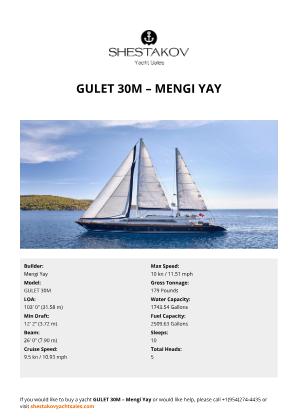 Mengi Yay - GULET 30M