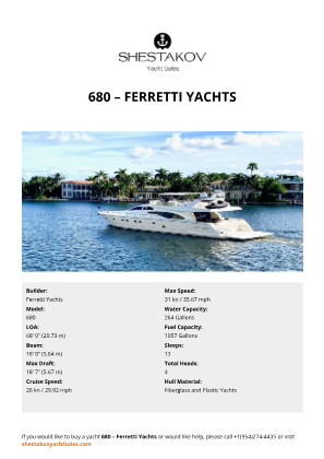 Ferretti Yachts - 680