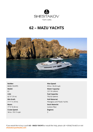 MAZU YACHTS - 62