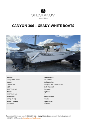 Grady-White Boats - Canyon 306