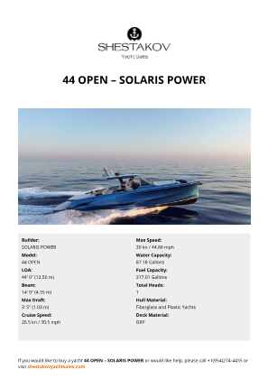 SOLARIS POWER - 44 OPEN