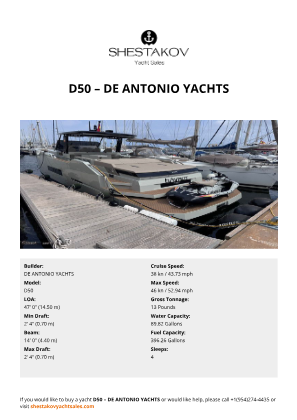 DE ANTONIO YACHTS - D50