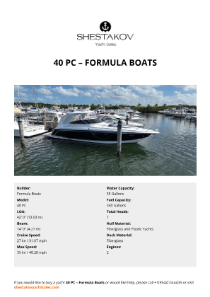 Formula Boats - 40 PC