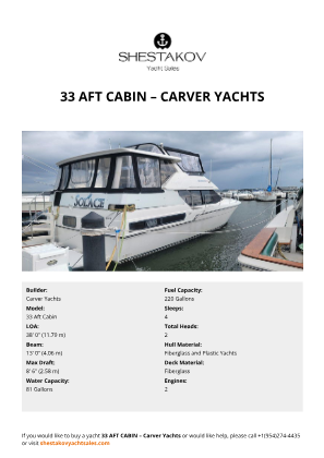 Carver Yachts - 33 Aft Cabin