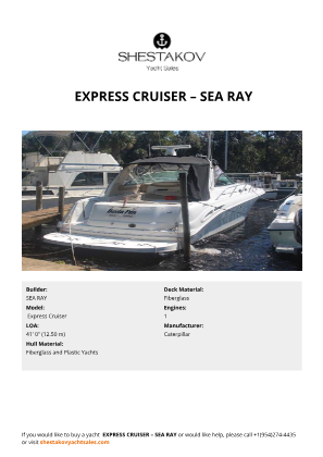 SEA RAY -  Express Cruiser