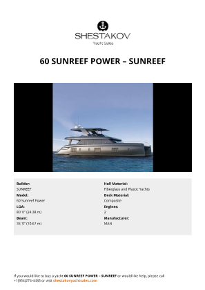 SUNREEF - 60 Sunreef Power