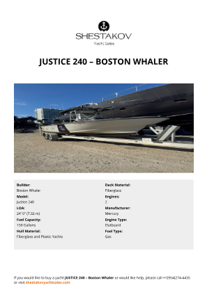 Boston Whaler - Justice 240
