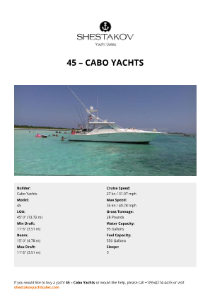 Cabo Yachts - 45