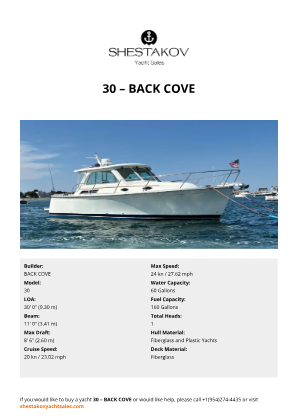 BACK COVE - 30