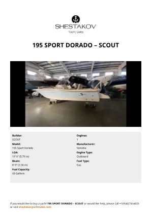 SCOUT - 195 Sport Dorado