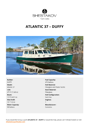 DUFFY - Atlantic 37