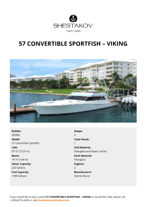 VIKING - 57 Convertible Sportfish