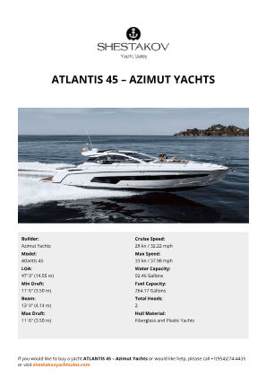 Azimut Yachts - Atlantis 45
