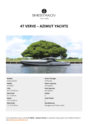 Azimut Yachts - 47 VERVE