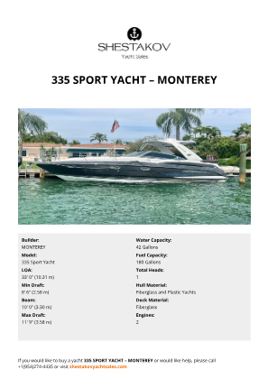 MONTEREY - 335 Sport Yacht