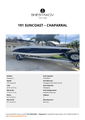 Chaparral - 191 Suncoast