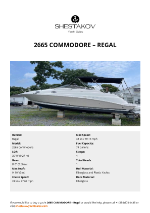 Regal - 2665 Commodore