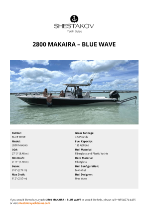 BLUE WAVE - 2800 Makaira