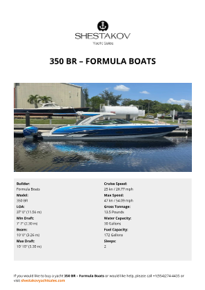 Formula Boats - 350 BR