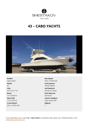 Cabo Yachts - 43