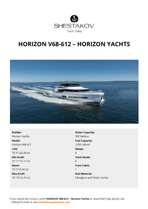 Horizon Yachts - Horizon V68-612
