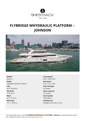 Johnson - Flybridge wHydraulic Platform