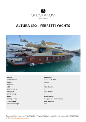 Ferretti Yachts - Altura 690