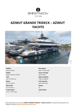 Azimut Yachts - Azimut Grande Trideck