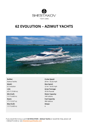 Azimut Yachts - 62 Evolution