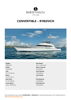 RYBOVICH - Convertible