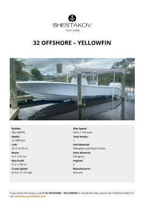 YELLOWFIN - 32 Offshore
