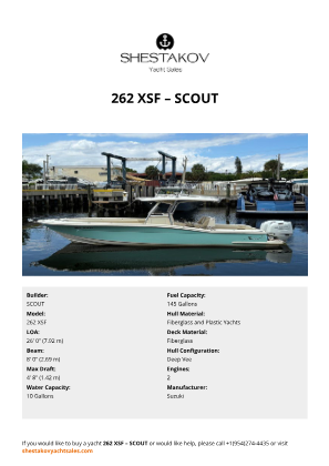 SCOUT - 262 XSF