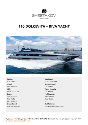 RIVA YACHT - 110 DolceVita
