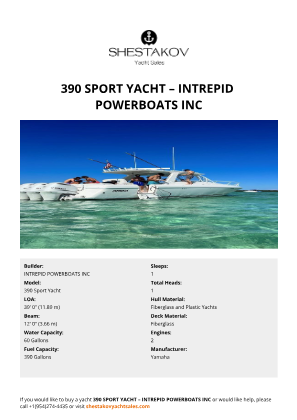 INTREPID POWERBOATS INC - 390 Sport Yacht